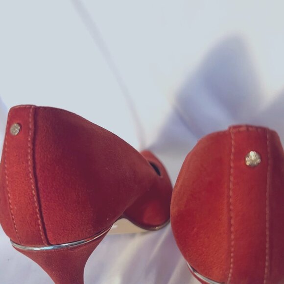 BCB Generation Harleigh Burnt Orange/Gold Trim 4" Stilettos -Pointy Toe-8 1/2 B - Picture 7 of 16